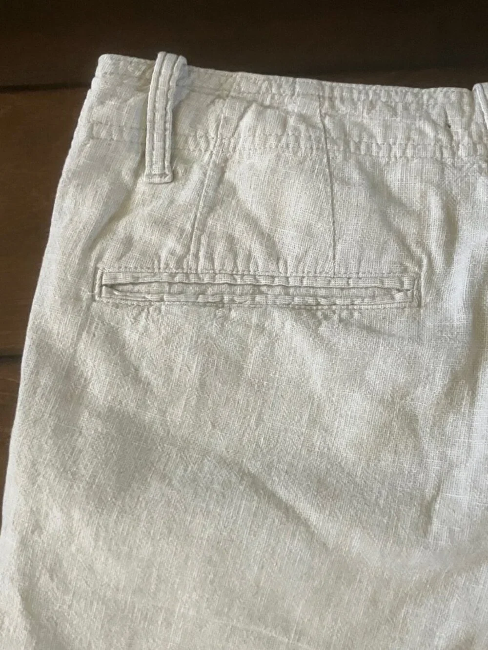 14th & Union Linen 8in Shorts - Slim Fit Men's Size 30 - Navy & Tan